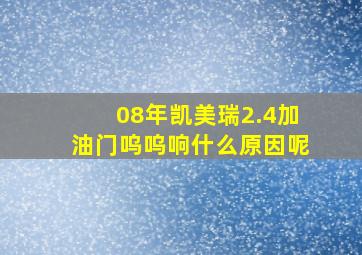 08年凯美瑞2.4加油门呜呜响什么原因呢