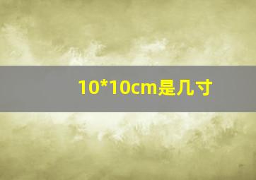 10*10cm是几寸