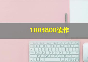 1003800读作