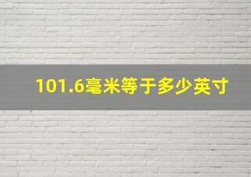 101.6毫米等于多少英寸