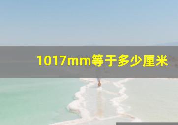 1017mm等于多少厘米