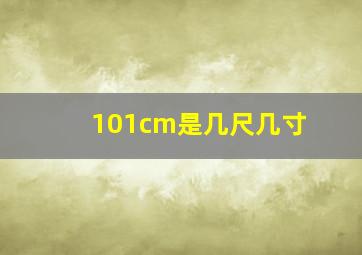 101cm是几尺几寸