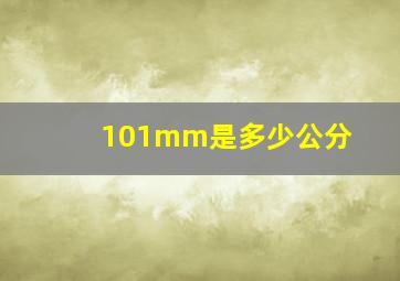 101mm是多少公分