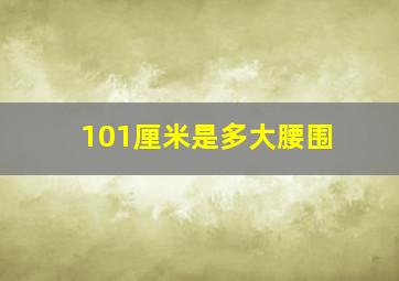 101厘米是多大腰围