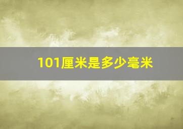 101厘米是多少毫米