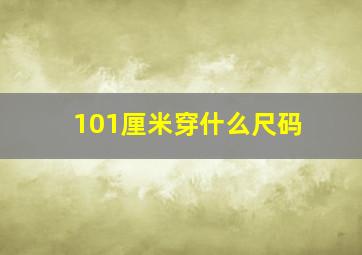 101厘米穿什么尺码