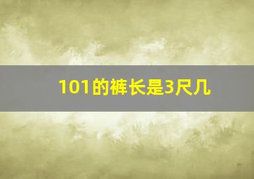 101的裤长是3尺几