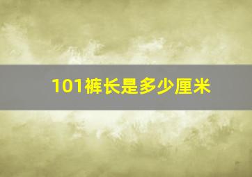 101裤长是多少厘米