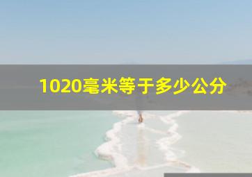 1020毫米等于多少公分