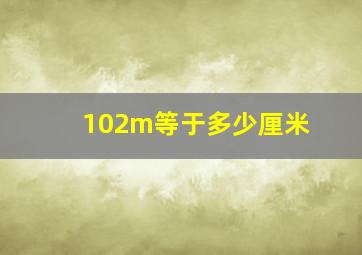 102m等于多少厘米