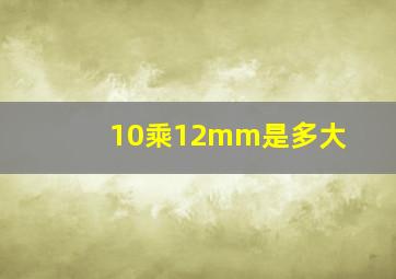 10乘12mm是多大