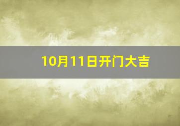 10月11日开门大吉