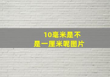 10毫米是不是一厘米呢图片