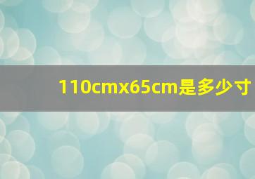 110cmx65cm是多少寸