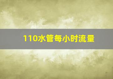 110水管每小时流量