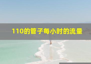 110的管子每小时的流量