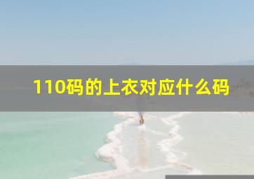 110码的上衣对应什么码