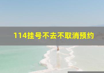 114挂号不去不取消预约