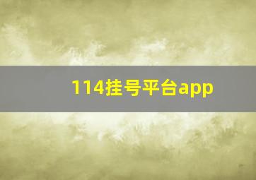 114挂号平台app