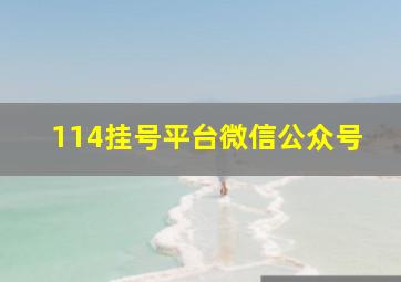 114挂号平台微信公众号