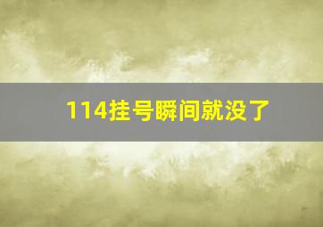 114挂号瞬间就没了