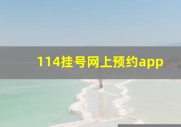 114挂号网上预约app