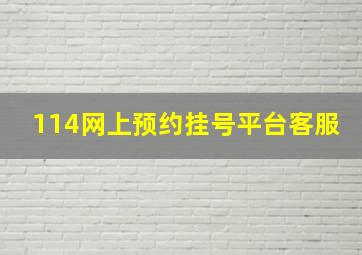 114网上预约挂号平台客服