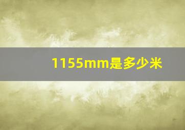 1155mm是多少米