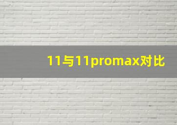 11与11promax对比