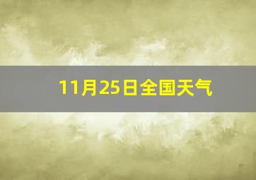 11月25日全国天气