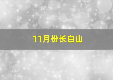 11月份长白山