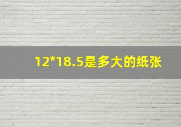 12*18.5是多大的纸张