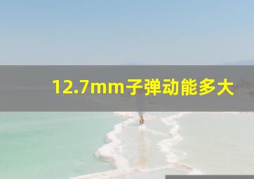 12.7mm子弹动能多大