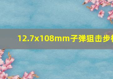 12.7x108mm子弹狙击步枪