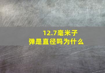 12.7毫米子弹是直径吗为什么