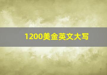 1200美金英文大写