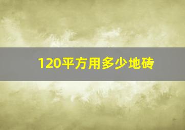 120平方用多少地砖