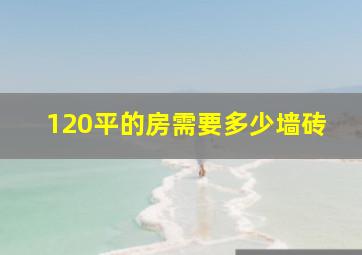 120平的房需要多少墙砖