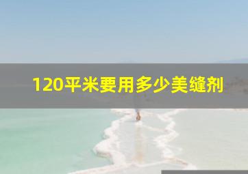 120平米要用多少美缝剂