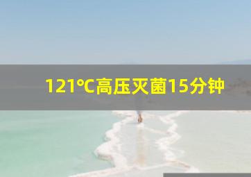 121℃高压灭菌15分钟