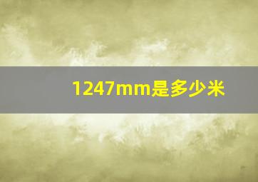 1247mm是多少米