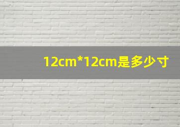 12cm*12cm是多少寸