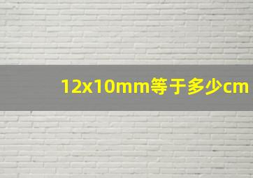 12x10mm等于多少cm