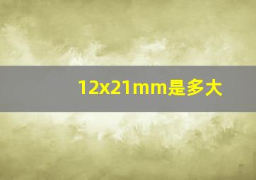 12x21mm是多大