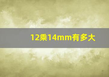 12乘14mm有多大