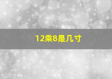 12乘8是几寸