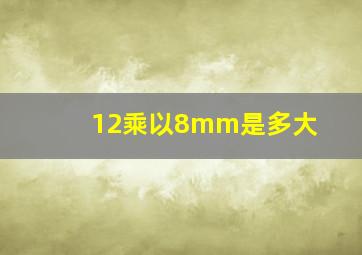 12乘以8mm是多大