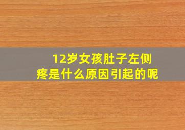 12岁女孩肚子左侧疼是什么原因引起的呢