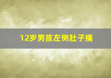 12岁男孩左侧肚子痛