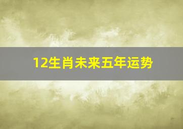 12生肖未来五年运势